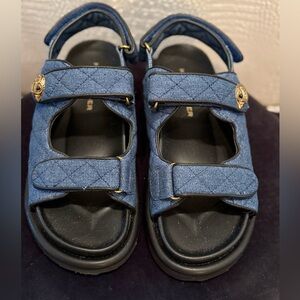 KURT GEIGER Blue Jean Quilted Women’s Sandals